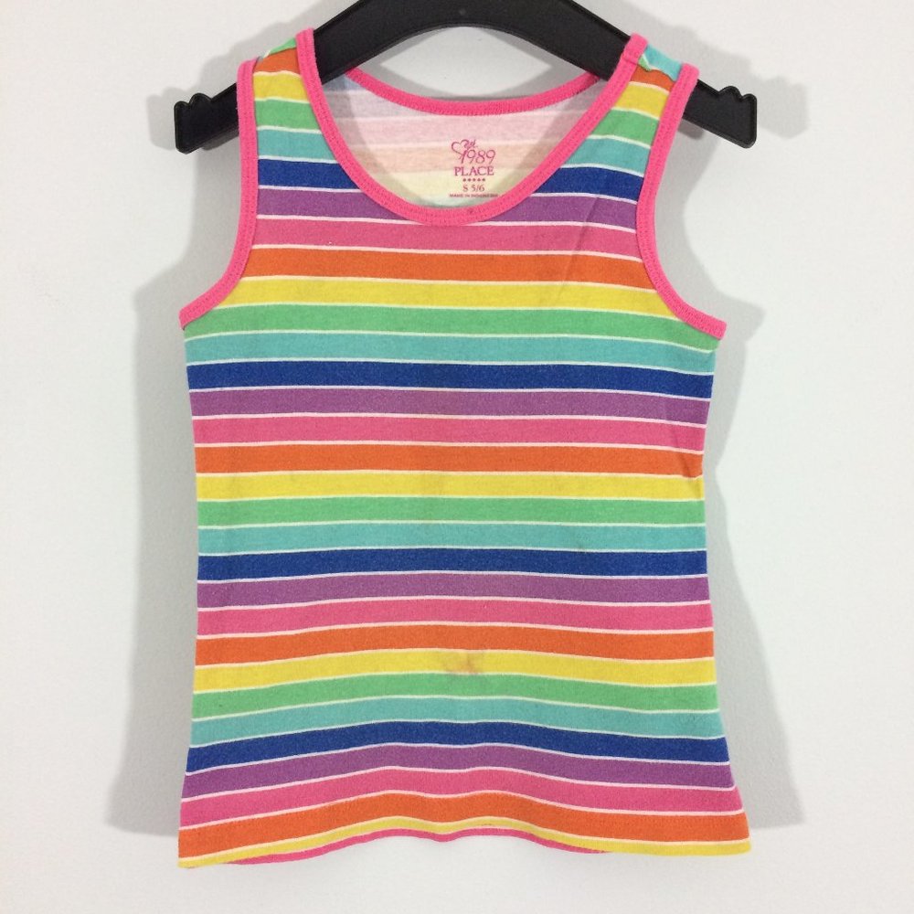 The Childrens Place Girls S 5/6 Rainbow Tank Top - Picture 1 of 5